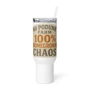 Travel mug with a handle