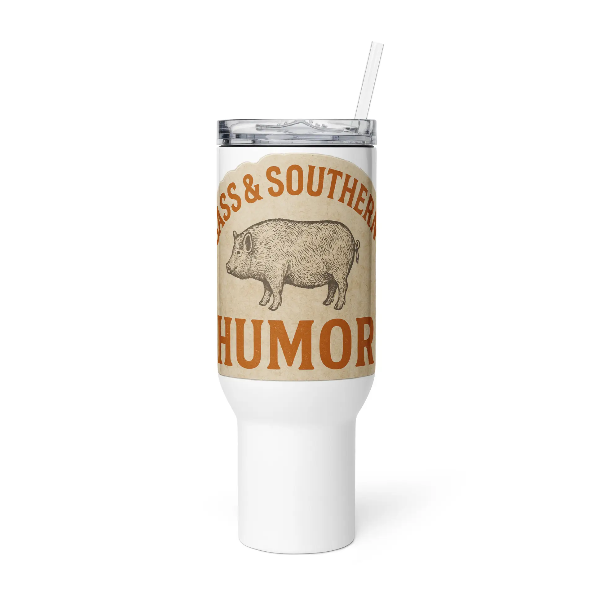 Travel mug with a handle